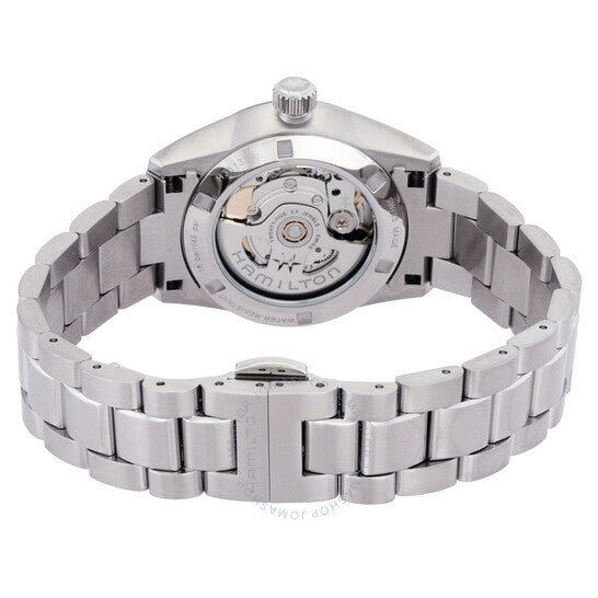 ساعة هاميلتون جازماستر أوتوماتيكية للسيدات بمينا أسود