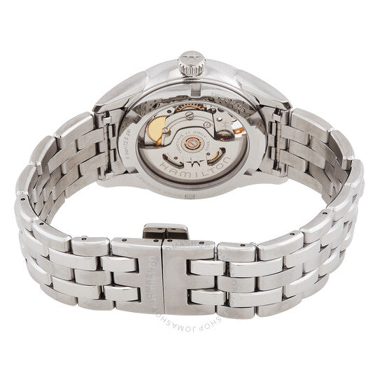 ساعة هاميلتون جازماستر أوتوماتيكية للسيدات بمينا وردي