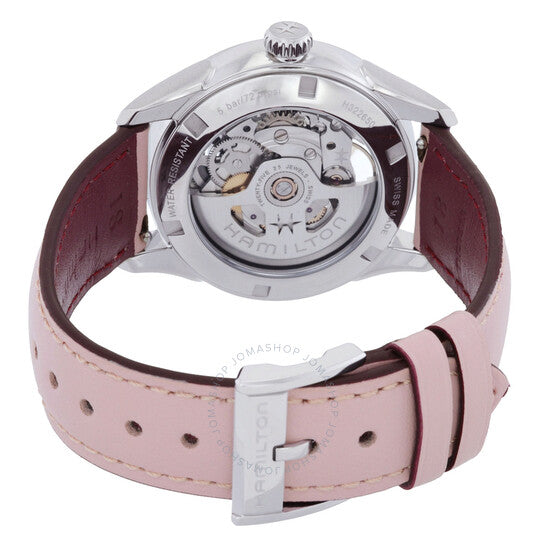 ساعة هاميلتون جازماستر أوتوماتيكية للسيدات بمينا بنفسجي