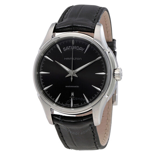 Hamilton, Jazzmaster Black Dial Black Leather Men's Watch
