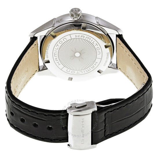 Hamilton, Jazzmaster Black Dial Men's Leather Watch