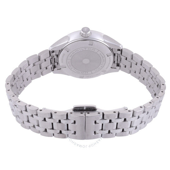 ساعة هاميلتون جازماستر ليدي كوارتز للسيدات بمينا زرقاء