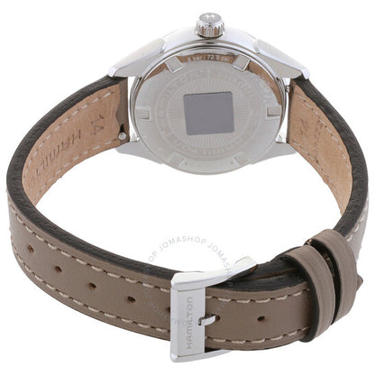 ساعة هاميلتون جازماستر ليدي كوارتز للسيدات بمينا أبيض