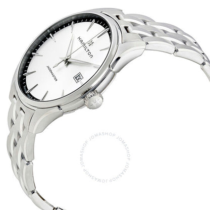 ساعة هاميلتون جازماستر للرجال بمينا فضي