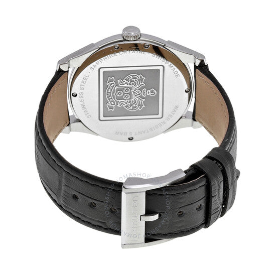 ساعة هاميلتون جازماستر ثينلاين للرجال بمينا أسود