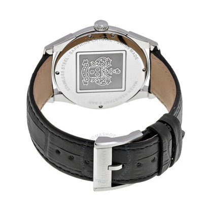 ساعة هاميلتون جازماستر ثينلاين للرجال بمينا أسود