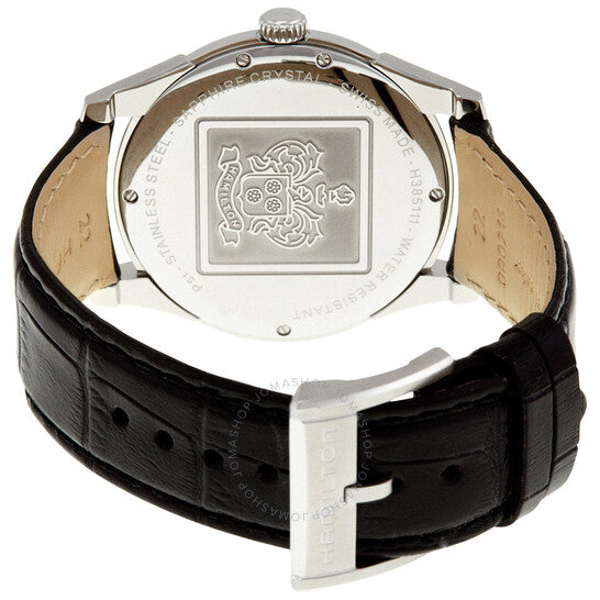 ساعة هاميلتون جازماستر ثينلاين للرجال بمينا أزرق