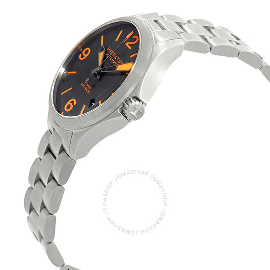 ساعة هاميلتون كاكي أفييشن أوتوماتيكية للرجال بمينا أسود