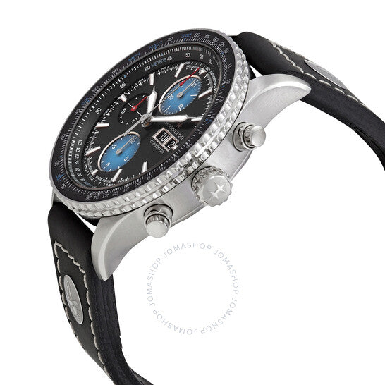 Hamilton, Khaki Aviation Chronograph Automatic Black Dial Men's Watch