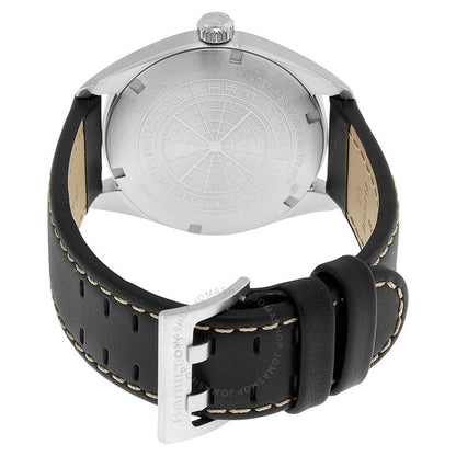 ساعة هاميلتون، كاكي فيلد، مينا سوداء، جلد أسود