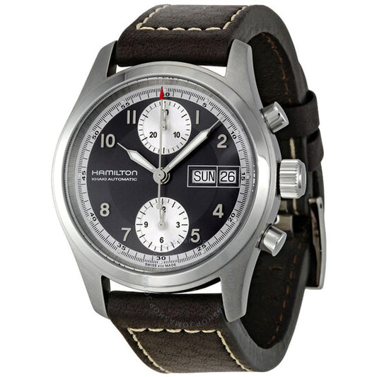Hamilton, Khaki Field Black Dial Chronograph Automatic Men's Watch