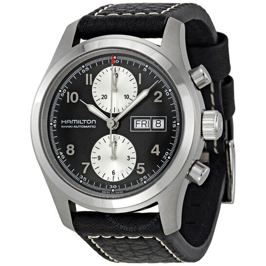 Hamilton, Khaki Field Black Dial Chronograph Automatic Men's Watch