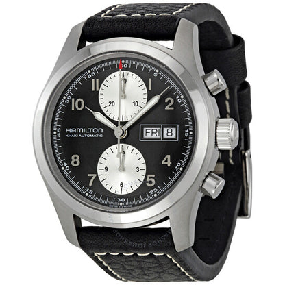 Hamilton, Khaki Field Black Dial Chronograph Automatic Men's Watch