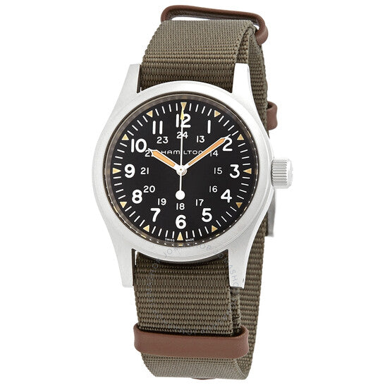 Hamilton, Khaki Field Hand Wind Black Dial Men's Watch