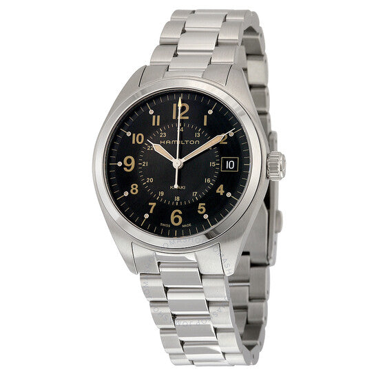 Hamilton, Khaki Field Black Dial Stainless Steel Men's Watch