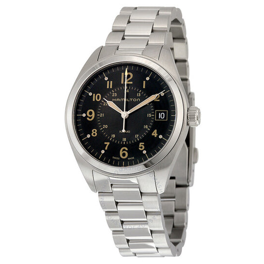 Hamilton, Khaki Field Black Dial Stainless Steel Men's Watch