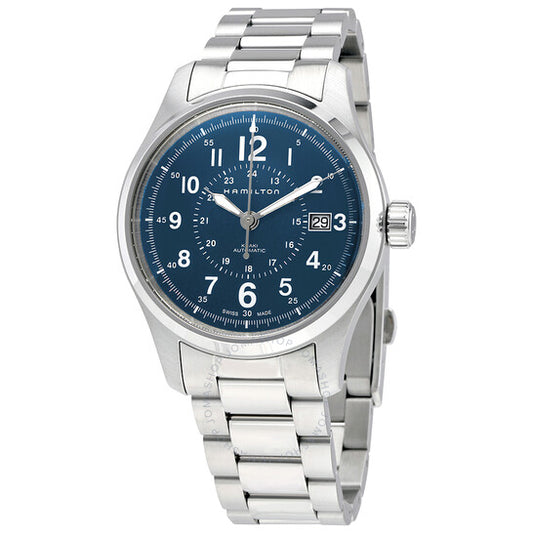 Hamilton, Khaki Field Automatic Blue Dial Men's Steel Watch