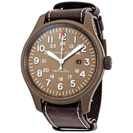 Hamilton, Khaki Field Hand Wind Brown Dial Men's Watch