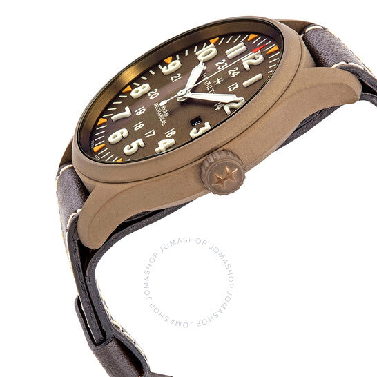 Hamilton, Khaki Field Hand Wind Brown Dial Men's Watch