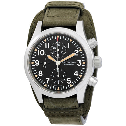 Hamilton, Khaki Field Chronograph Automatic Black Dial Men's Watch
