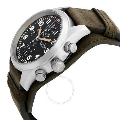 Hamilton, Khaki Field Chronograph Automatic Black Dial Men's Watch