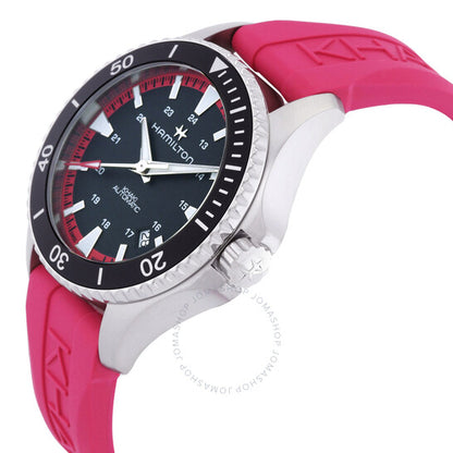 ساعة هاميلتون للرجال، لون كاكي كحلي، أوتوماتيكية، بمينا أسود