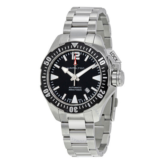 Hamilton, Khaki Navy Frogman Automatic Black Dial Men's Watch