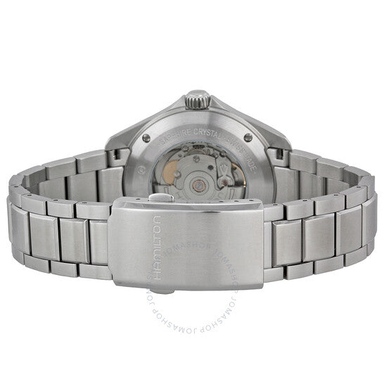 ساعة هاميلتون كاكي بايلوت أوتوماتيكية للرجال بمينا فضي