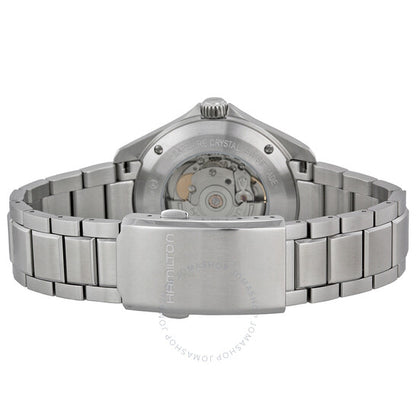 ساعة هاميلتون كاكي بايلوت أوتوماتيكية للرجال بمينا فضي