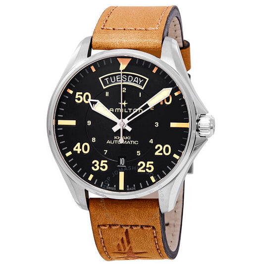 Hamilton, Khaki Pilot Day Date Automatic Black Dial Men's Watch