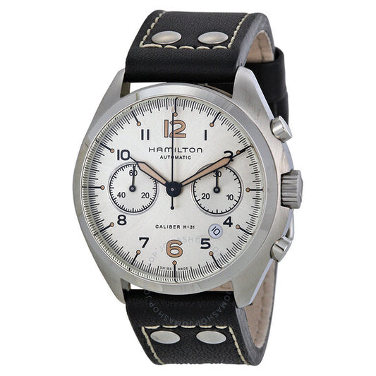 Hamilton, Khaki Pilot Pioneer Automatic Chronograph Ivory Dial Men's Watch