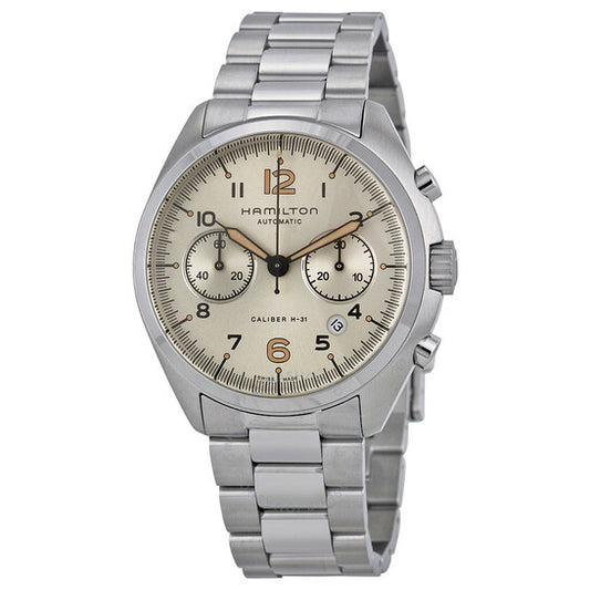 Hamilton, Khaki Pilot Pioneer Chronograph Automatic Ivory Dial Men's Watch