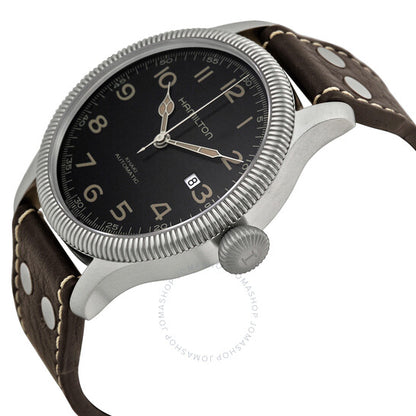 Hamilton, Khaki Pioneer Black Dial Leather Men's Watch
