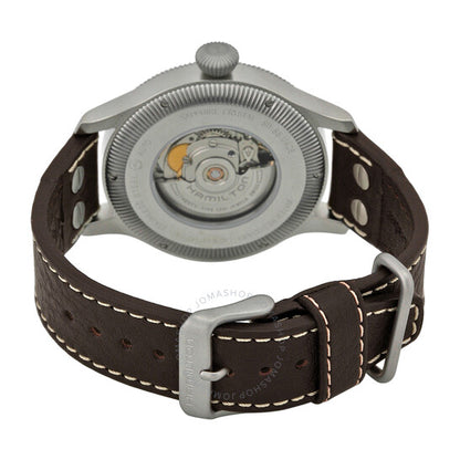 Hamilton, Khaki Pioneer Black Dial Leather Men's Watch