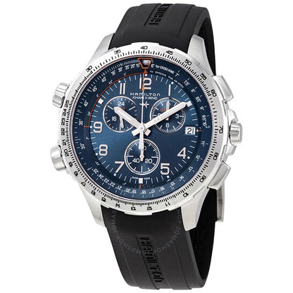 Hamilton, Khaki X-Wind Chronograph Quartz Blue Dial Men's Watch