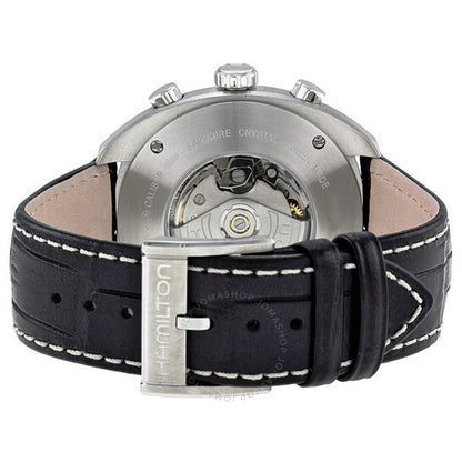 Hamilton, Pan Europ Black Dial Leather Men's Watch