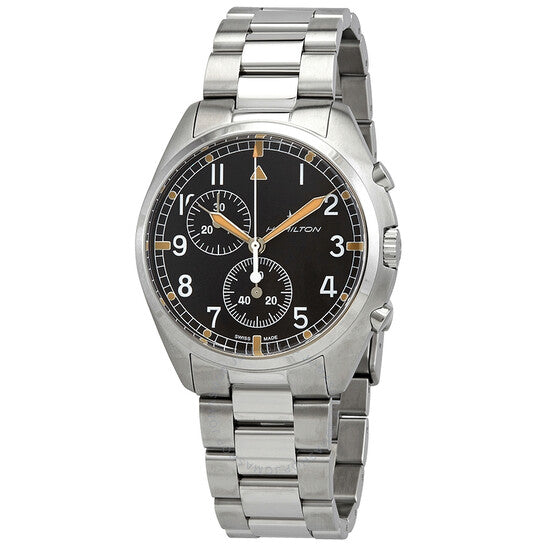 Hamilton, Pilot Pioneer Chronograph Quartz Black Dial Men's Watch