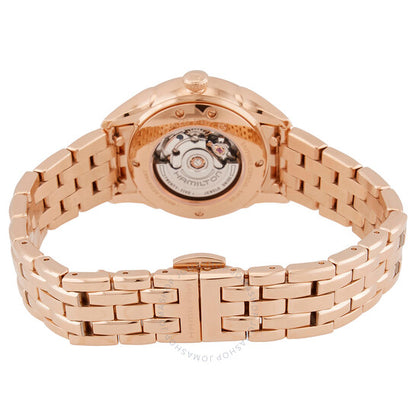 Hamilton, Quartz Silver Dial Rose Gold PVD Ladies Watch