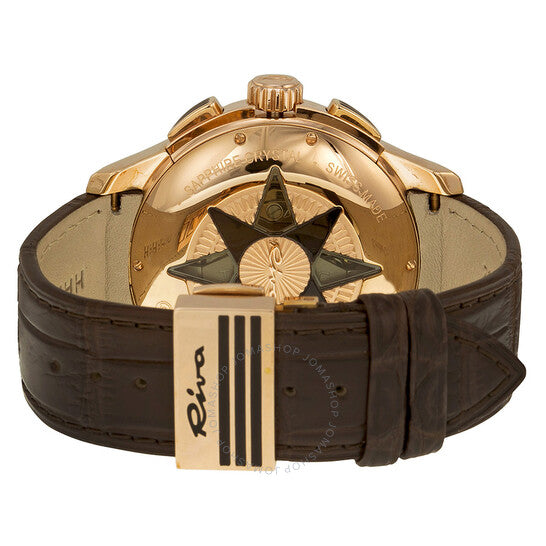 ساعة هاميلتون كرونوغراف أوتوماتيكية للرجال باللون الذهبي الوردي