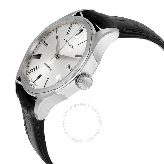 Hamilton, Valiant Silver Dial Black Leather Men's Watch