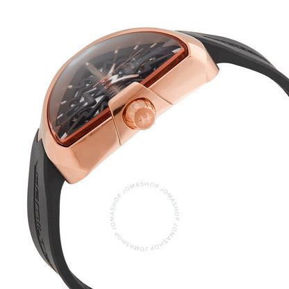 ساعة هاميلتون فينتورا أوتوماتيكية للرجال بمينا أسود