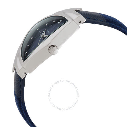 ساعة هاميلتون فينتورا كوارتز نسائية بمينا زرقاء