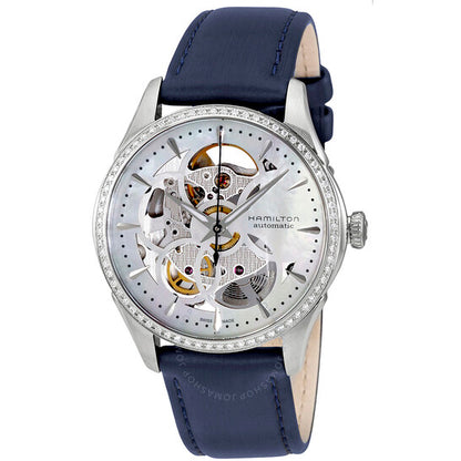Hamilton, White Mother of Pearl Skeleton Dial Ladies Watch