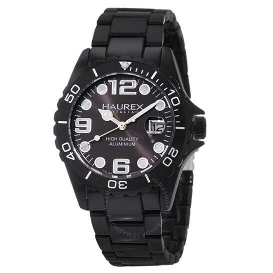 ساعة هاوركس إيطاليا للسيدات، مينا أسود حبري، ألومنيوم أسود