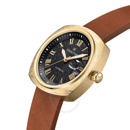 Heritor, Davenport Black Dial Men's Watch