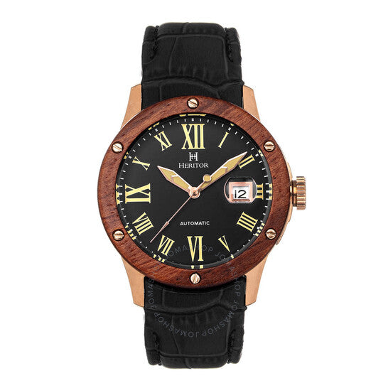 Heritor, Everest Black Dial Men's Watch