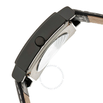 ساعة هيرتور فريدريك الأوتوماتيكية للرجال بمينا أسود