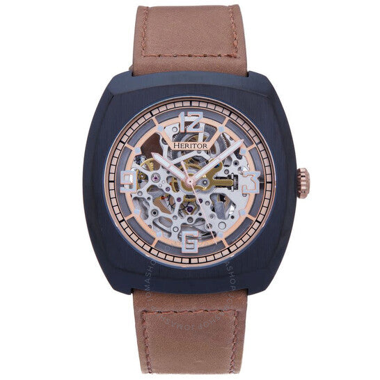 Heritor, Gatling Automatic Rose Gold Dial Men's Watch
