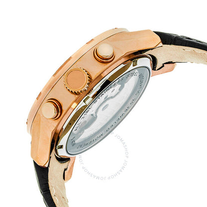 ساعة هيرتور هانيبال الأوتوماتيكية للرجال بمينا فضي