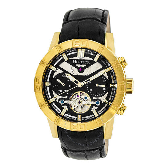 Heritor, Hannibal Automatic Black Dial Men's Watch